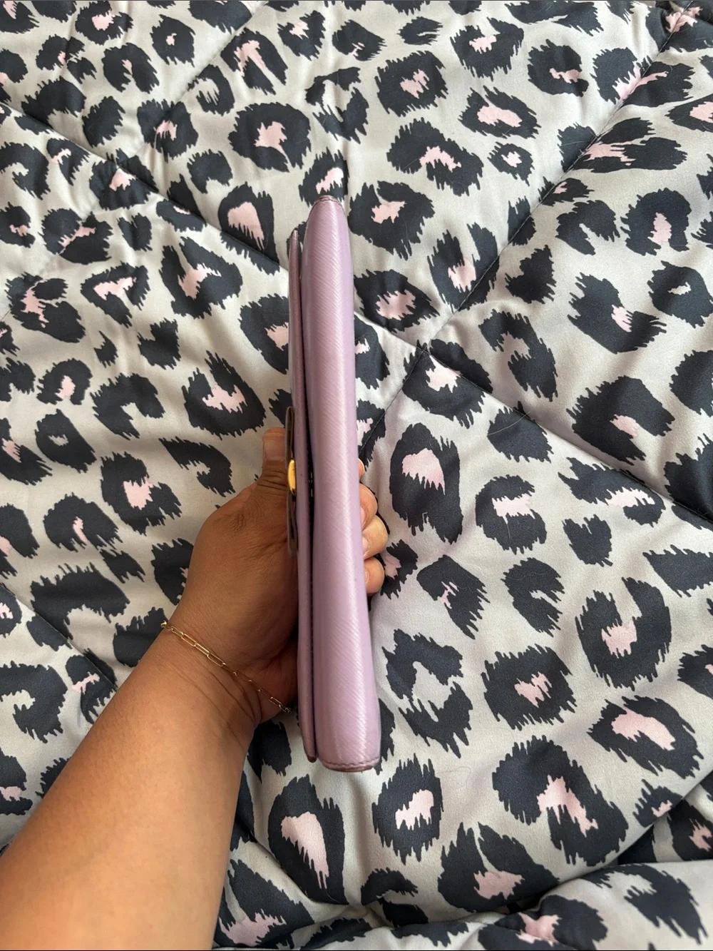 Salvatore Ferragamo Lavender Vara Bow Continental Wallet